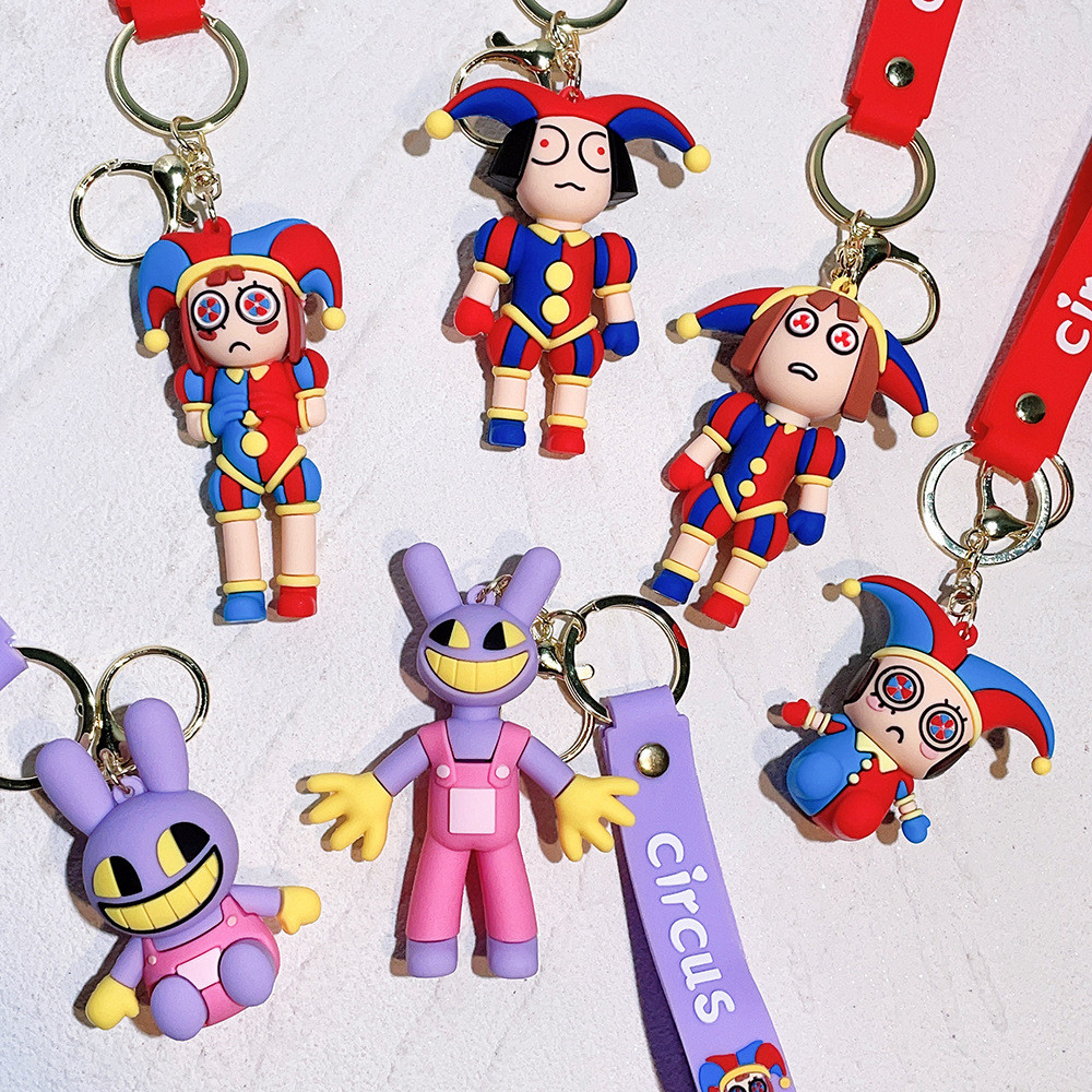 The Amazing Digital Circus Anime Figure Keychain Pomni Pendant El Jax Gangle Caine Bubble Doll Toy