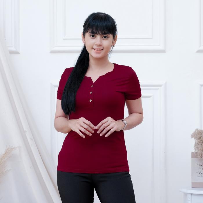 Kaos Wanita V Neck/Kaos Wanita Spandek/T-Shirt Wanita V Neck/Kaos Wanita Best Seller/Kaos Wanita