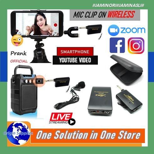 Microphone Mic Clip On Wireless VLOG Sales untuk Smartphone HP/DSLR