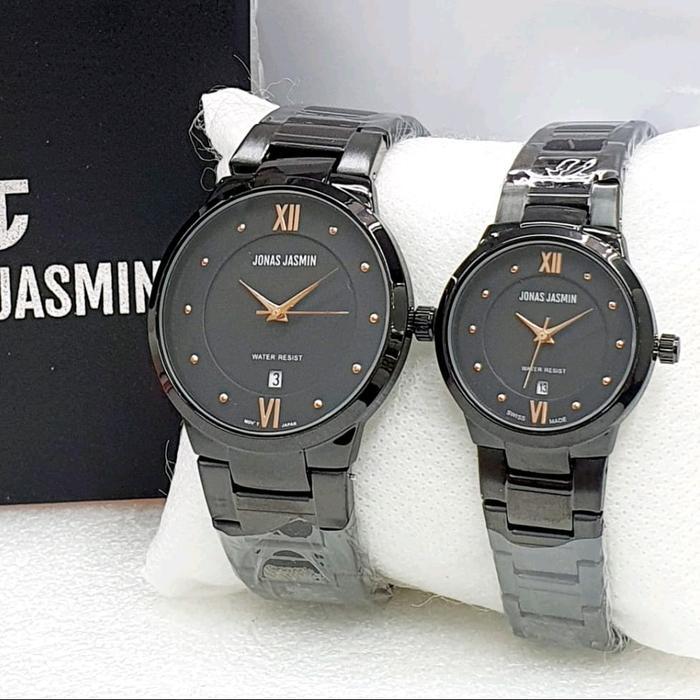 TERLARIS Jam Tangan Couple Jonas Jasmin JJ-3105ML Water Resist Kaca Stainless Watches Ready stok