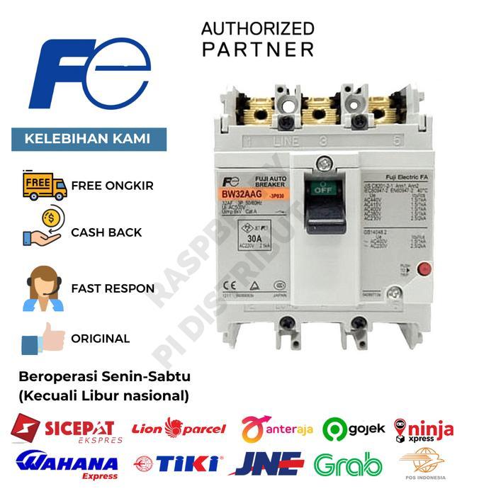 Fuji Bw32Aag-3P015 Mccb Bw Series 32Af 1.5Ka 3P 15A