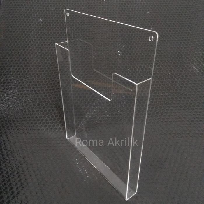 Tempat brosur akrilik /kotak brosur A4/tempat brosur dinding