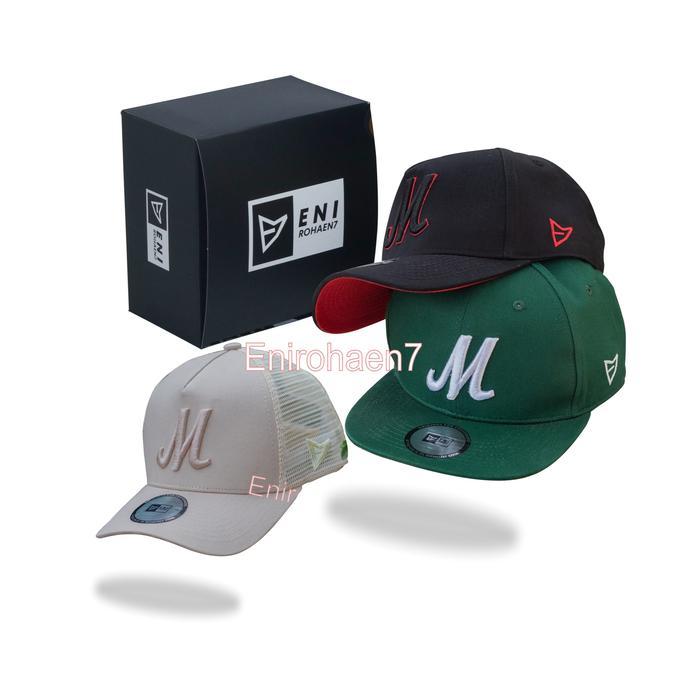 E7 Topi Inisial M Topi trucker Topi Logo M Topi Huruf M CMPR