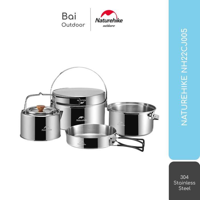 COOKING SET / NESTING / PANCI STAINLESS CAMPING NATUREHIKE NH22CJ005