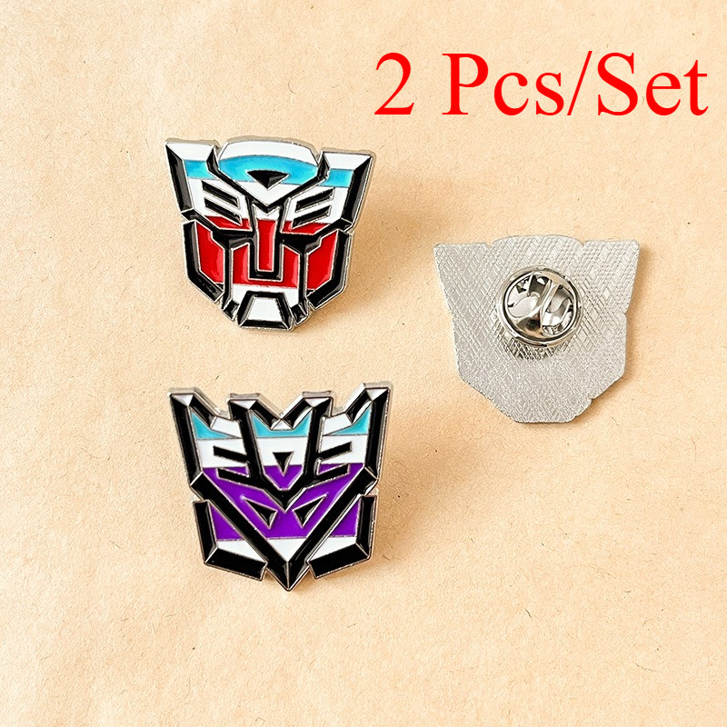 1 Set Transformers Prime Anime Metal Pin Alloy Brooch Japanese Cartoon Gift Optimus Robot Megatron