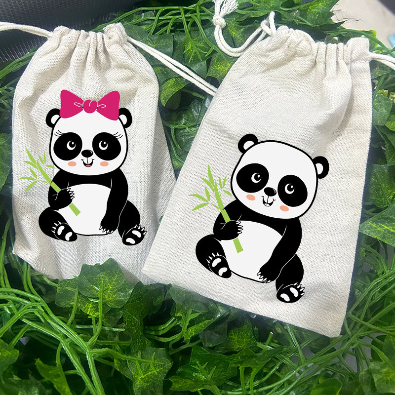 5pcs boy girl panda Bear Bags Jungle Animals Zoo themed kid 1st 2nd 3rd 4th Birthday party baby