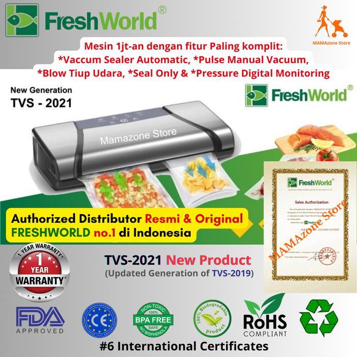 Freshworld Mesin Vacuum Sealer Tvs2021 Tvs 2021 Tvs-2021 - Original Freshworld Generasi Terbaru,