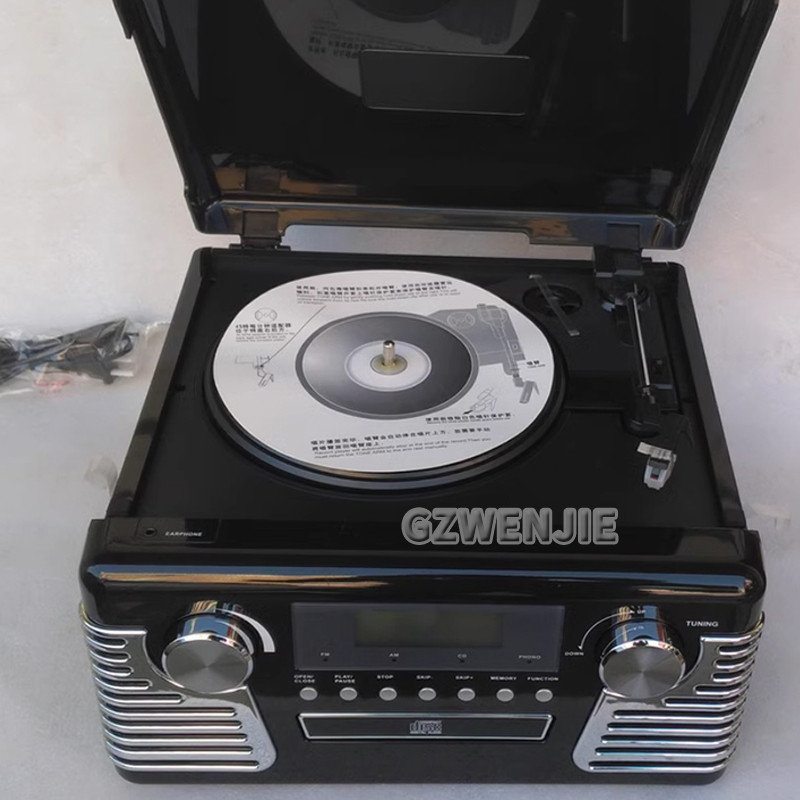 Home Audio AM FM Radio CD Player Gramophone Player Phonograph Cassette Recorder Player Usb