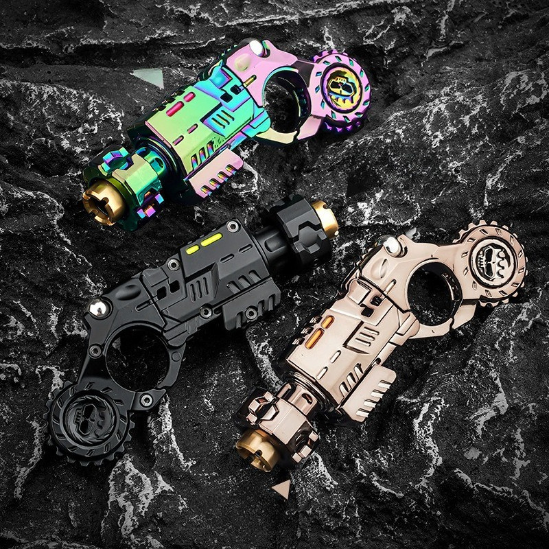 Mini Metal Gun Toy Stress Relief Toy Pistol Gun Eject Fidget Toy Roller Spinner Mechanical Slider