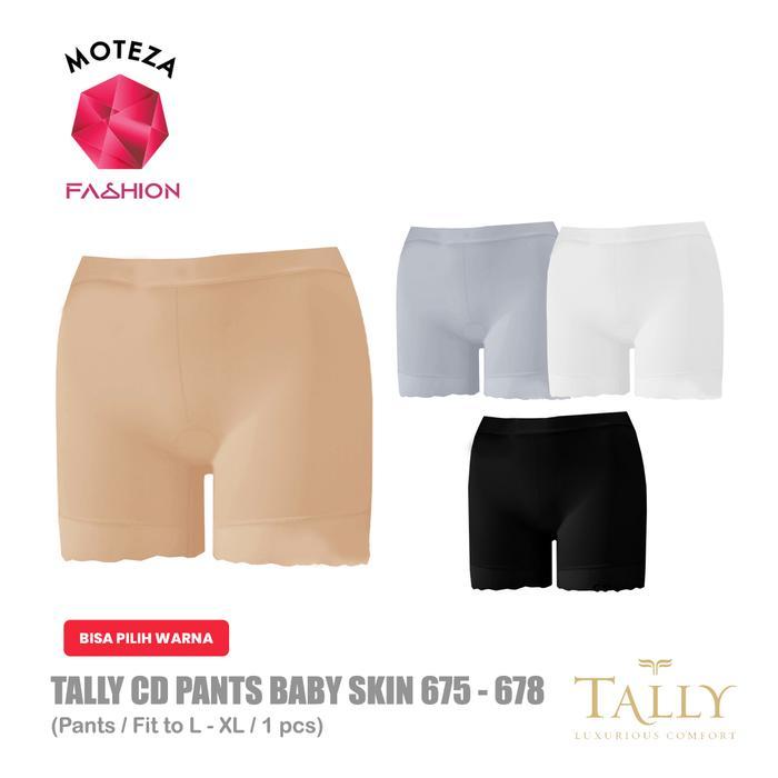 Tally 675 ; 678 Cd Celana Dalam Wanita Short Pants Wanita Bahan Nilon Baby Skin Fit To Xl