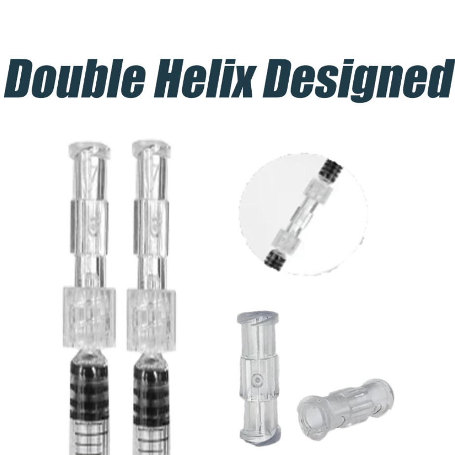 Luer Thread Connector Pp Material Transparent Syringe Double-Way Connector Easy And Durable Use In