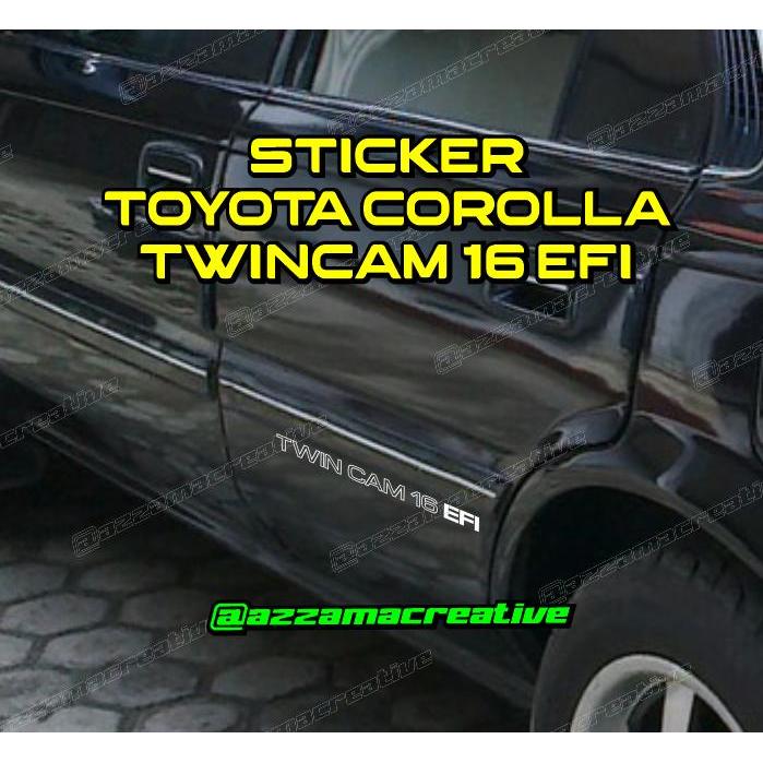 "New" Stiker Toyota Corolla Twincam 16 EFI Stickers
