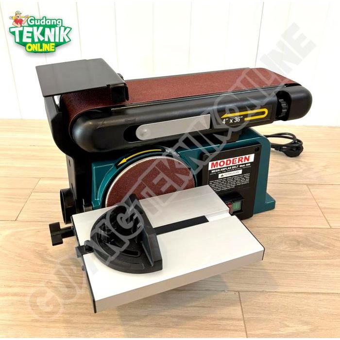 Mesin Amplas Belt Sander Duduk MODERN M-500 Listrik TANK / Mesin Ampelas Belt Disc Sander Machine
