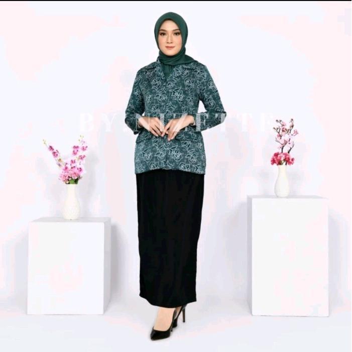 SIAPKIRIM Baju Seragam PKK Standar Nasional Atasan Batik PKK Wanita Lapis Furing Premium Blazer