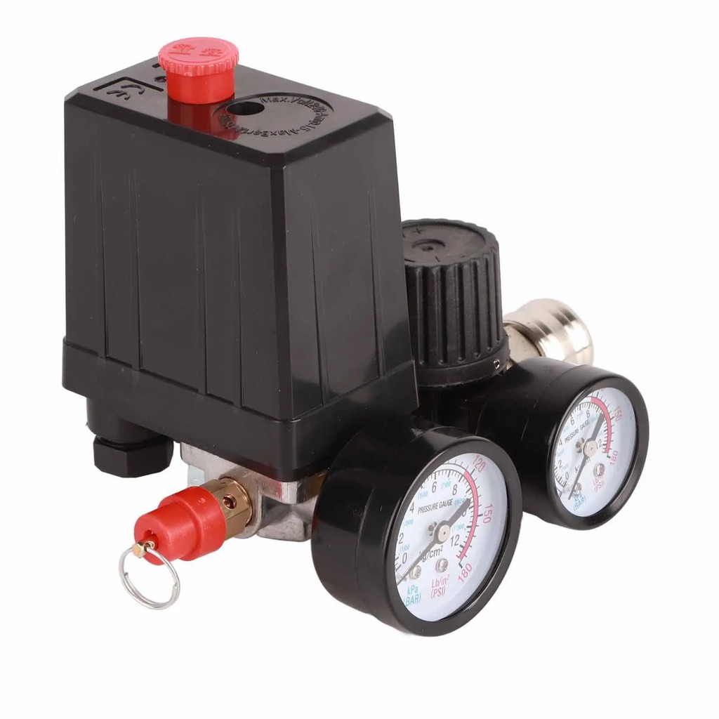 AIR COMPRESSOR VALVE PRESSURE CONTROL SWITCH AIR COMPRESSOR PRESSURE SWITCH 1/4IN 4 HOLES CONTROLLER