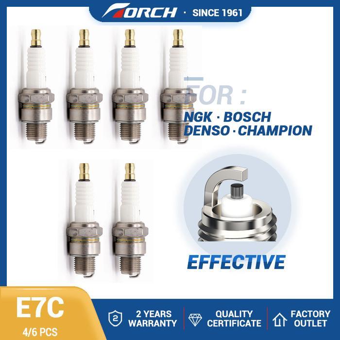 4/6PCS SPARK PLUGS TORCH E7C REPLACE FOR CANDLE DENSO W22FS BERU
