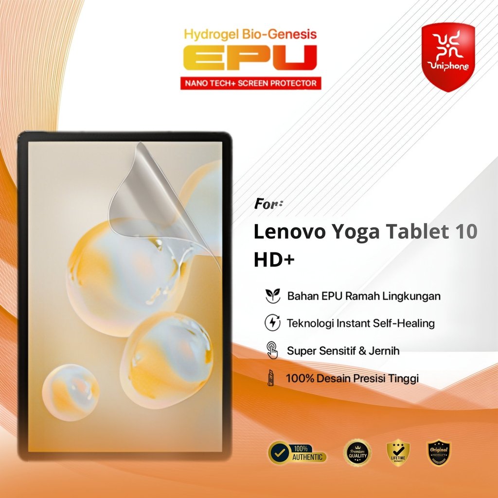 UniPhon BIO-HYDRO EPU Hydrogel Pelindung Layar for Lenovo Yoga Tablet 10 HD+ Premium Protection Film