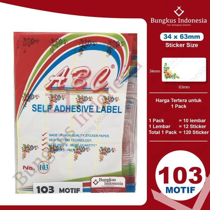 Stiker Label ABC No 103 MOTIF ( self adhesive label ) / label undangan