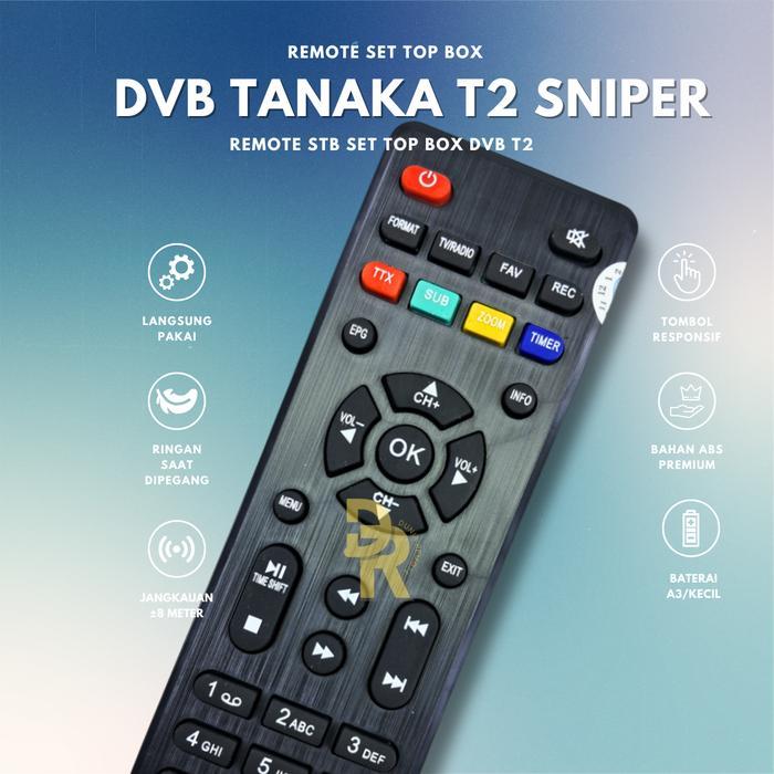 "New" Remote Stb Dvb-T2 Tanaka Sniper Jurassic Set Top Box T2 DVB