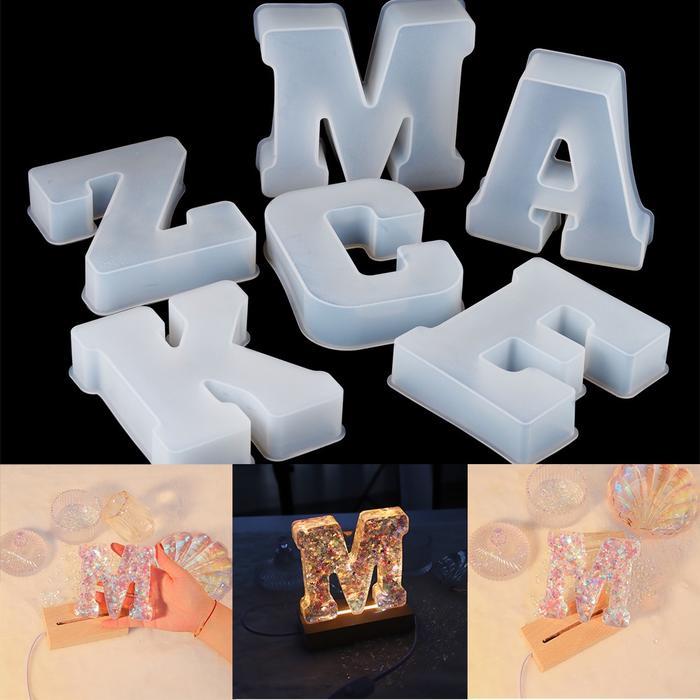 UKURAN BESAR HURUF A-Z CETAKAN HURUF CETAKAN RESIN CETAKAN SILIKON