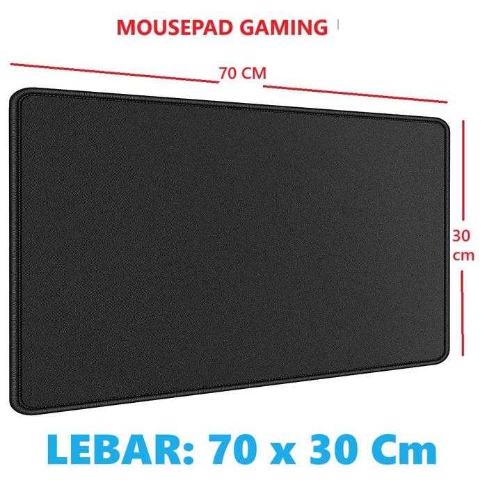 Fantech Gadget - Mousepad Gaming Hitam Polos 70X30 Mouse Pad 70 X 30 Cm