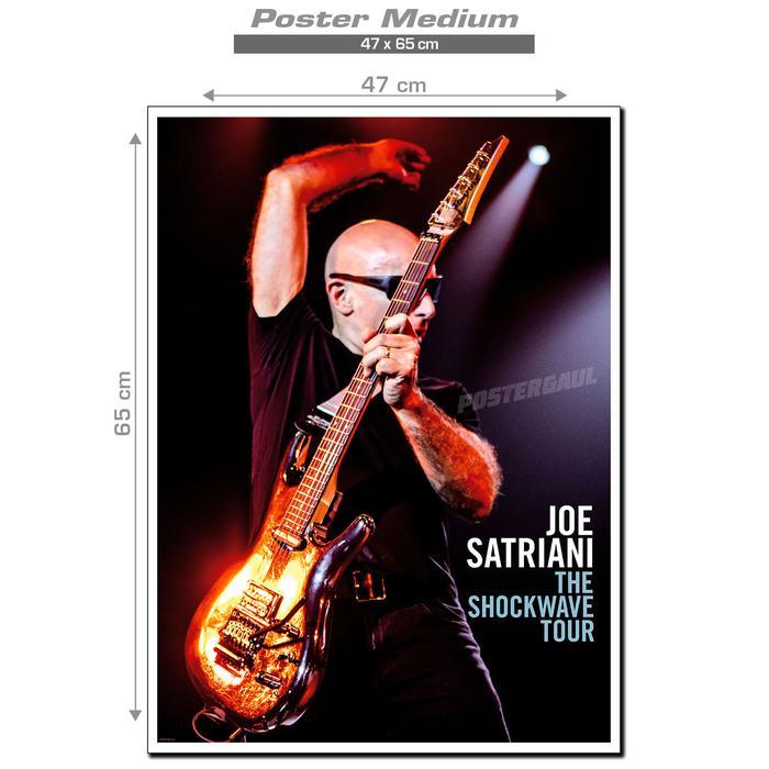 ASLI Poster Medium JOE SATRIANI : THE SHOCKWAVE TOUR #FJP376 - uk. 47x65 cm READY STOCK