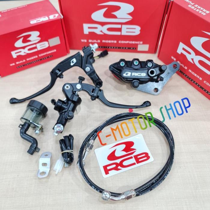 PAKET MASTER REM RCB S 1 KANAN KIRI HANDLE KOPLING RCB S1 & KALIPER RCB & SELANG REM UNIVERSAL - Bla