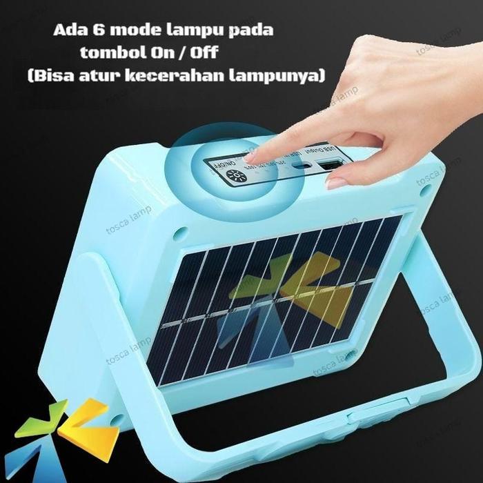 Lampu Darurat Tenaga Surya 3 In 1 Lampu Emergency Lampu Powerbank Saklar Senter
