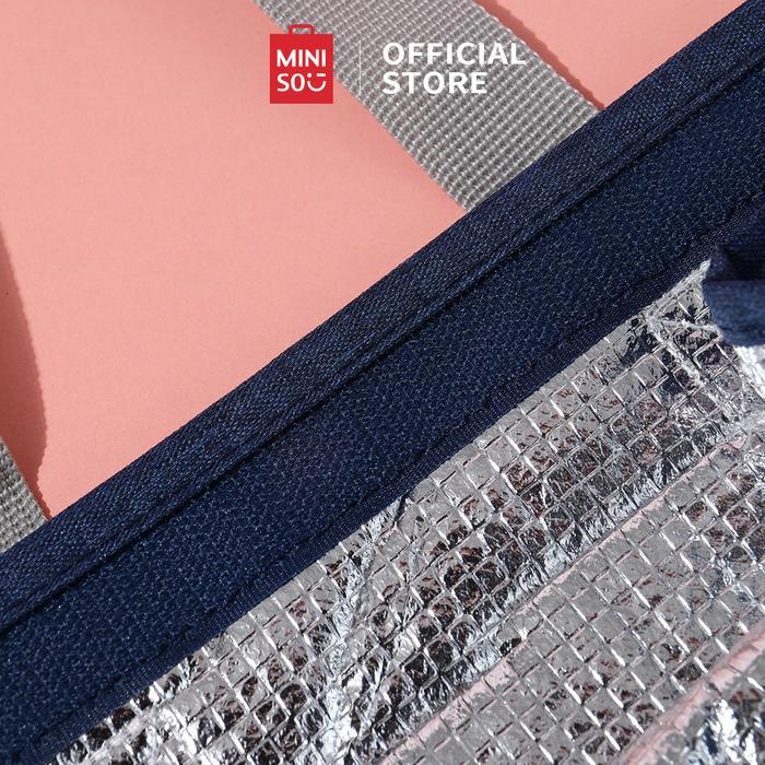 Promo Miniso Tas Bekal Tas Lunch Tote Bag Food Box Foil Lunch Box Tas Makan Siang Warna Solid