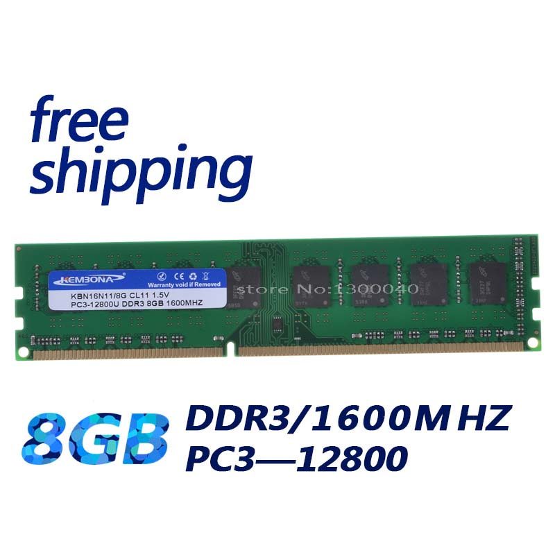 KEMBONA DDR3 8GB Memoria Ram ddr3 1600 For A-M-D motherboard Desktop PC3-12800 Brand New Lifetime Wa