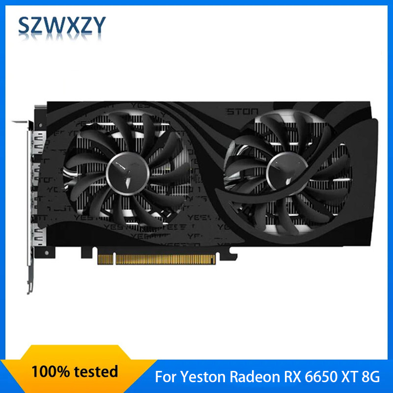 For Yeston AMD Radeon RX 6650 XT 8G GDDR6 128bit Desktop Computer PC Video Graphics Card RX6650XT 8G