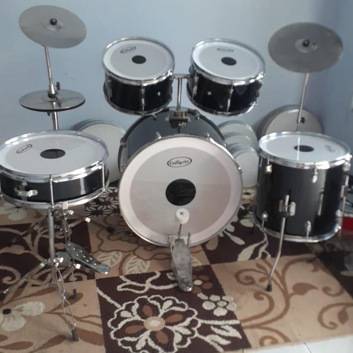 DRUM SET DEWASA UK.20" LOKAL BERKUALITAS , GRATIS PENULISAN NAMA Bass - Putih