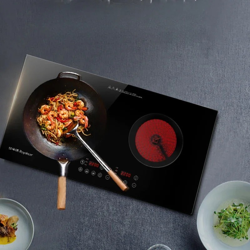 Embedded Induction Cooker Double Stove Double Head Inlaid Electric Ceramic Stove Desktop Concave