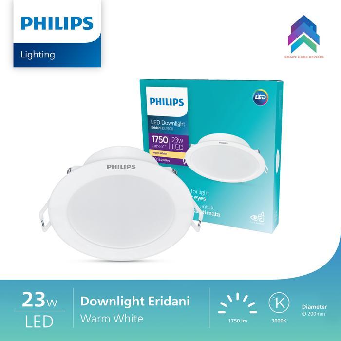 "New" Lampu LED Downlight PHILIPS Eridani Kuning Warm White 3000K 3 4 5 6 8 Inch 3.5 7 10 14 23 Watt