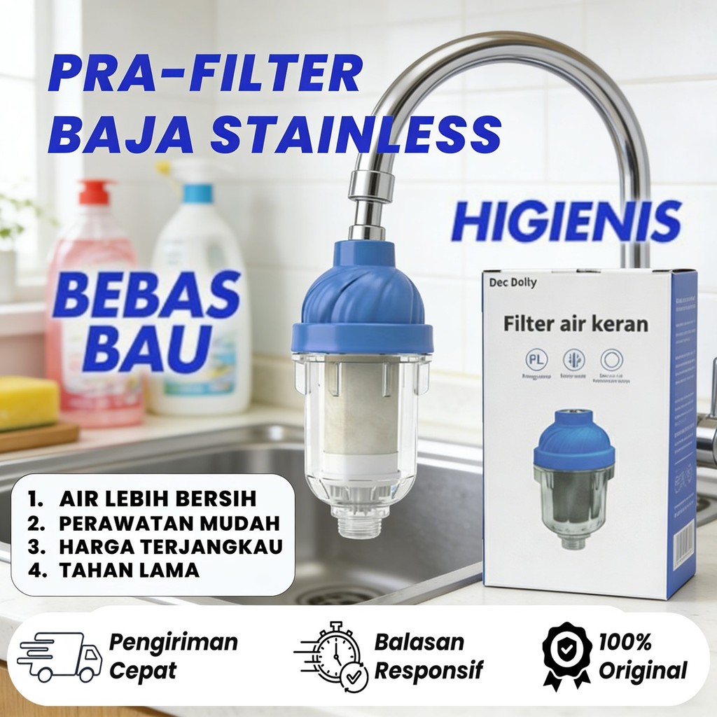 filter air Set Filter Stainless Steel filter air saringan air karbon aktif keran air