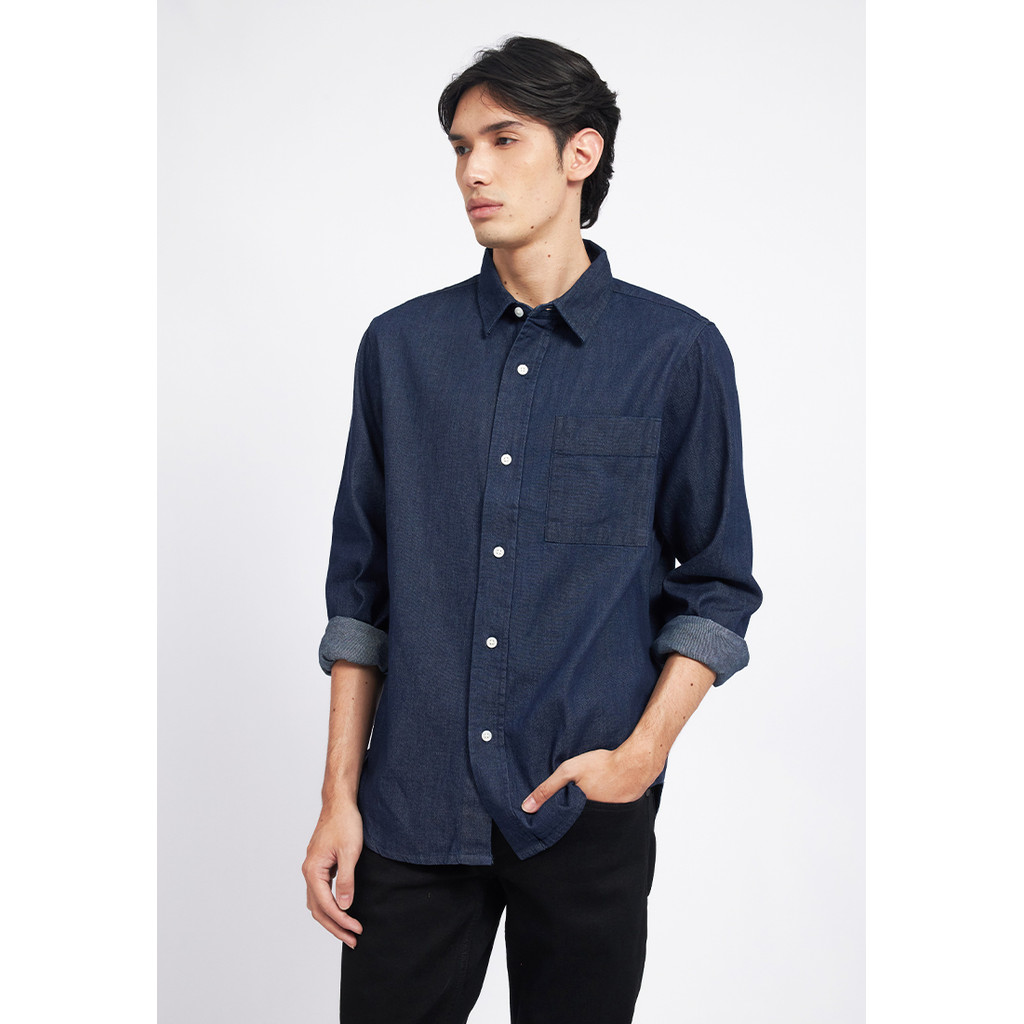 Tirajeans Denim Shirt 7-MLSRSEA126A117 Dark Blue