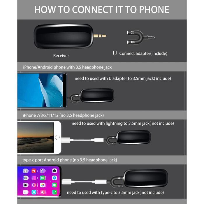 PAKET MIC CLIP ON WIRELESS MICROPHONE MIK PRANK VLOG HP TANPA KABEL