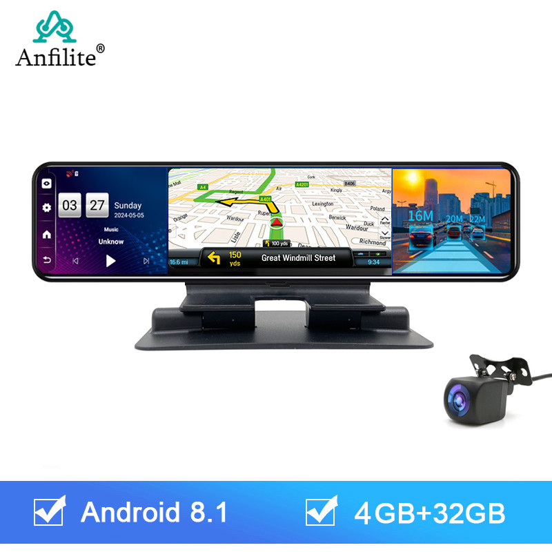 12 inch Rearview mirror car dvr Dash Camera 4G WiFi Android 8.1 Vehicle GPS navigator Video Recorder