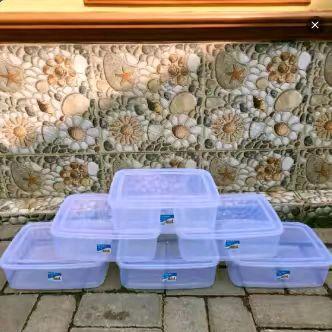 TERKINI 6pcs Toples Donat/Toples Makanan/FoodBox 3500ml Plastik Bening Wadah