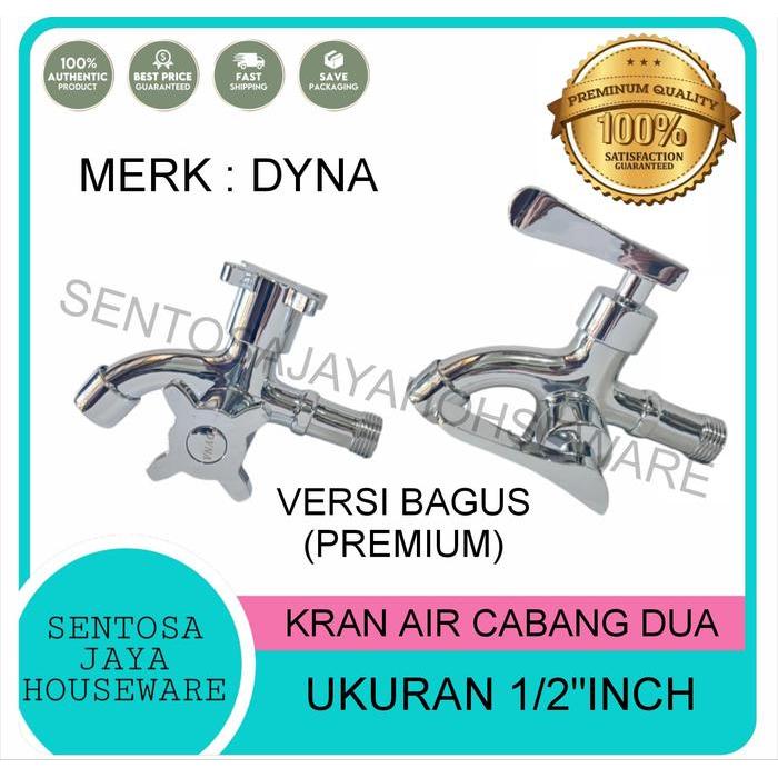 KRAN CABANG SHOWER STAINLESS PREMIUM / KRAN SHOWER DUA / KRAN AIR CABANG DUA PREMIUM