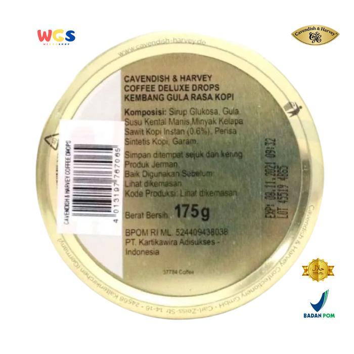 PERMEN CAVENDISH & HARVEY COFFEE DELUXE DROPS 175GR