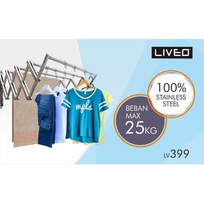 Jemuran Dinding Lipat LIVEO LV399 - Jemuran Stainless 2 meter