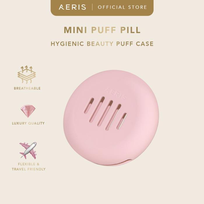 Aeris Beaut Mini Puff Pill Case Pelindung Tempat Penyimpanan Beauty Blender Spons Sponge Cloud