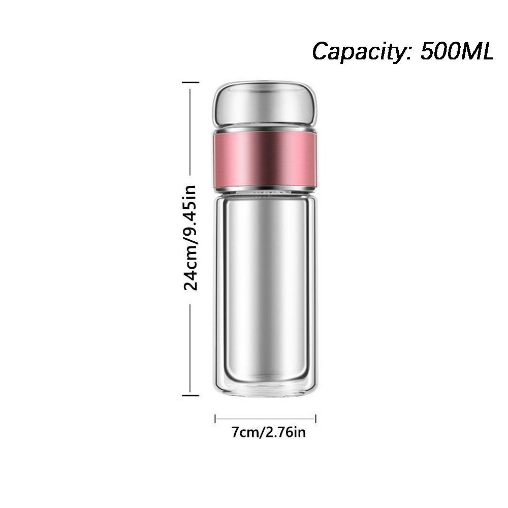 High Quality 500ML Tea Water Bottle Tea Infuser High Borosilicate Glass Tea Cup Tea Filter Infuser