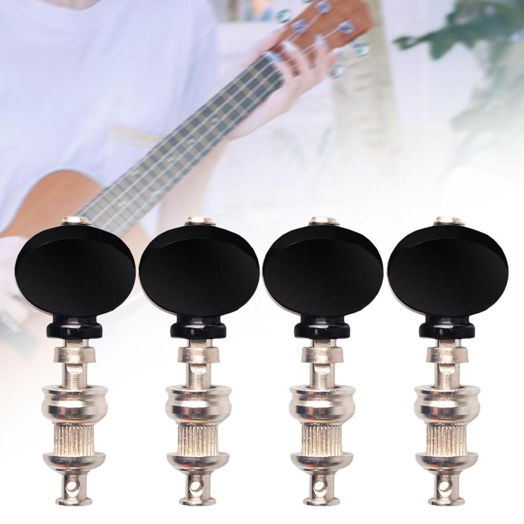 Black Ukulele Tuning Pegs Knob Screw Adjustable Tension Machine Heads Stable Tuning Instrument Parts