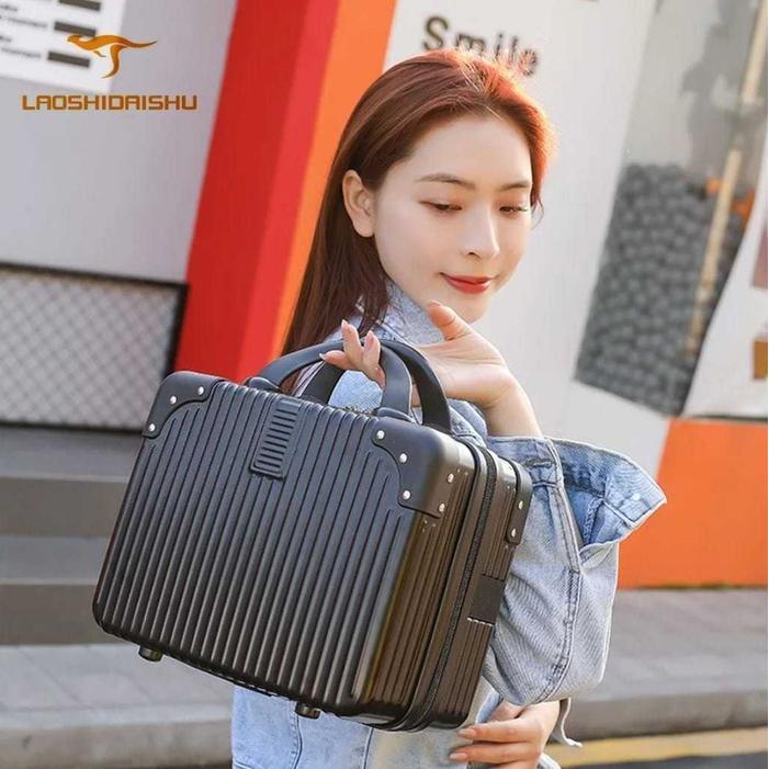 Fs168 Koper 14 Inch Mini Beauty Case Tas 12 Inch Make Up Koper Kosmetik Premium Bahan Semi