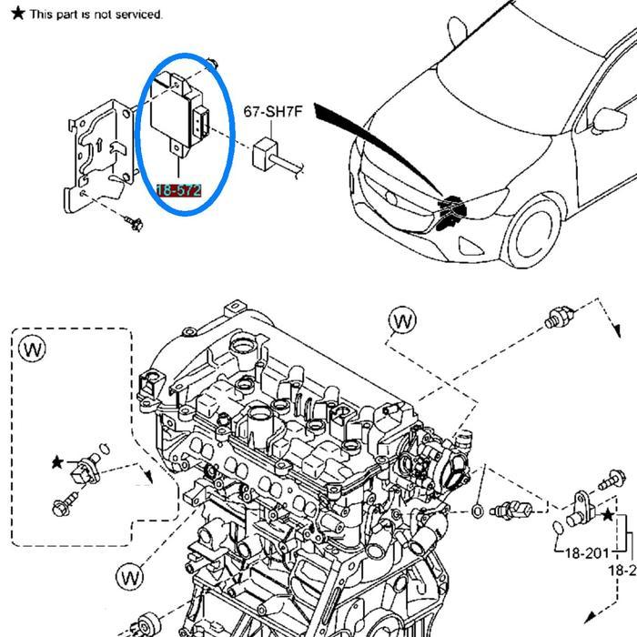 Converter DCDC Mazda 2 3 6 PE0318572 P5E118572