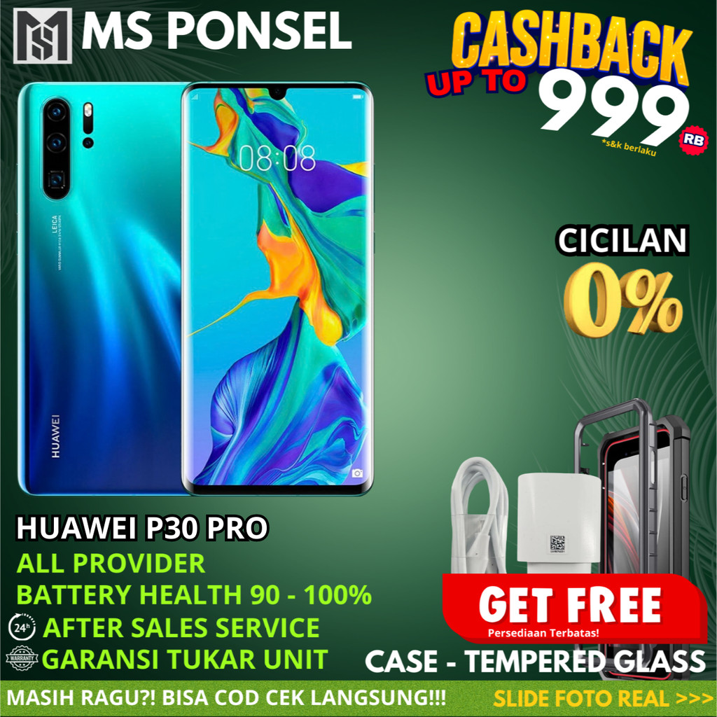 Huawei P30 Pro 8/512GB/256GB/128GB Second Original Resmi Fullset