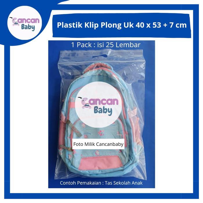 Plastik Klip Plong 40X53+7 Cm Ziplock Bening Jumbo Besar Baju Sepatu Tebal 0.5