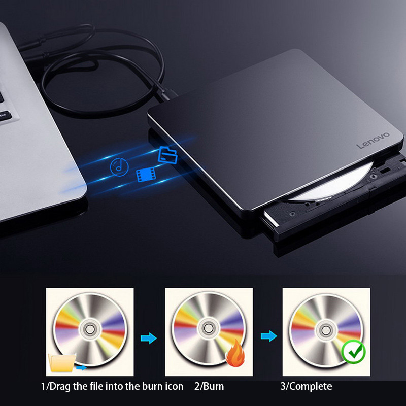 External Cd Lenovo Db85 Mobile Optical Drive External Cd Dvd Driver USB 2.0 Ultra-Thin External Cd